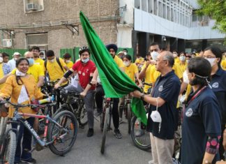 AIIMS Delhi organised Cycle Rally to spread awareness on Eye donation